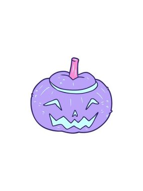 Cadılar Bayramı balkabağı çiziminin hareketli animasyonu