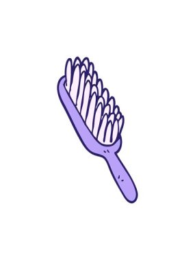 karikatür karalama saç fırçasının basınçlı animasyonu