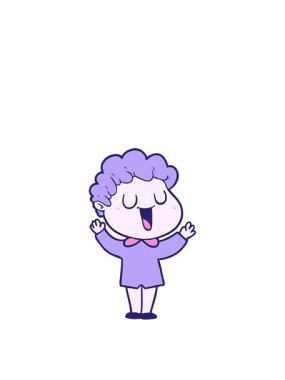 Yüksel ve süzül Gülen adamın animasyonu