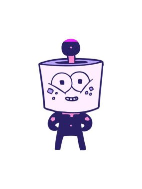 Mutlu robot çiziminin animasyonunu çalıştır