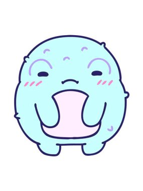 Küçük üzgün bir kurbağa çizgi filminin hareketli animasyonu