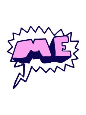 Serbest konuşma baloncuğu ME sembolünün neon ışık efekti animasyonu