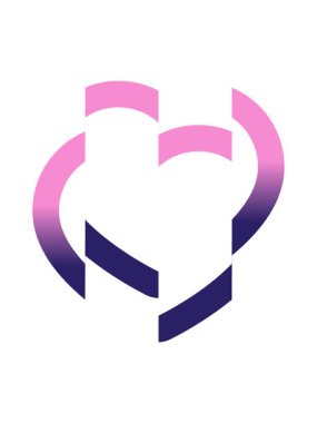 Basit kalp grafiğinin bölünmüş hareket animasyonu