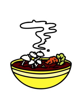 Japon kâsesinde terbiye edilmiş mantarların neon ışığı animasyonu