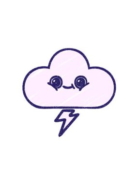 Gök Gürültüsü Bulutu Tebeşir Çiziminin yıldız patlaması etkisi animasyonu