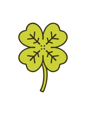 4 yapraklı yoncanın geleneksel stiliyle dövmenin renk değişimi