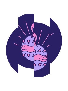 Dövme stili Noel süslemesinin bölünen hareketli canlandırması