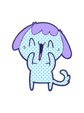 Kıkırdayan köpek çizgi filminin hareketli animasyonu.