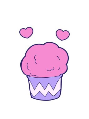 dönen kalpler bir kekin animasyonu