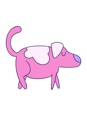 karikatür köpek karalamalarının efekt canlandırması