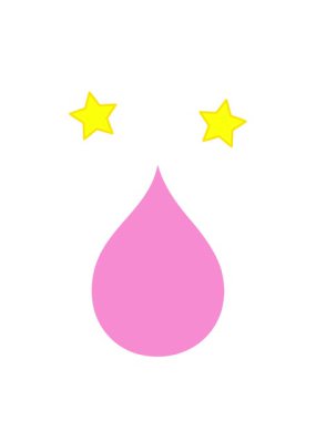 dönen yıldızların el animasyonu çizilmiş garip çizgi film kan damlası