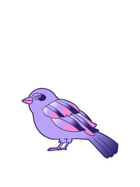 Parlak kuş çizgi filminin animasyonunu genişletiyor