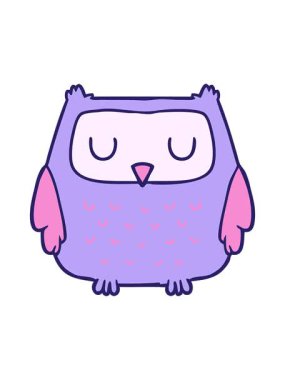 karikatür baykuşunun çiziminin basınçlı canlandırması