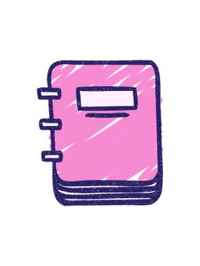 Not Defteri Tebeşir Çiziminin basınçlı canlandırması