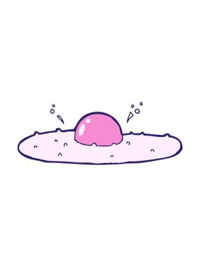 pixelize efekt animasyonu kızarmış yumurta karikatürü