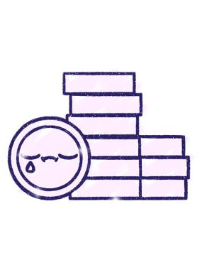 Para Yığını Tebeşir Çiziminin simli etkisi