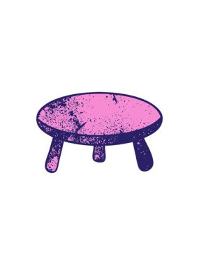 Bölünme etkisi, ahşap bir taburenin el çizimi çizgi film karalamalarının canlandırması.