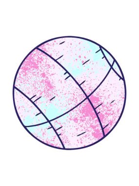 el çizimlerinin hareketli animasyonu sepet topunun desenli karikatürü.