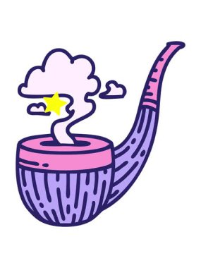 Parıldayan yıldızlar sigara içen bir pipodaki ikonik dövme görüntüsünün animasyonunu etkiler