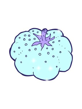 Çizgi film domates çiziminin ışıltı etkisi