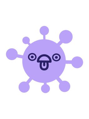 Sinirli bakışlı virüsün titreşimli hareket animasyonu