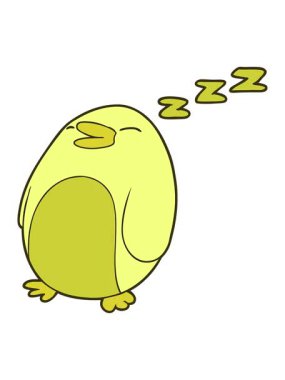 Uyuyan penguen çizgi filminin renk animasyonu değişiyor