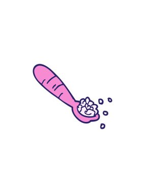 Karikatür karikatür karalama kaşığı patates püresi animasyonu