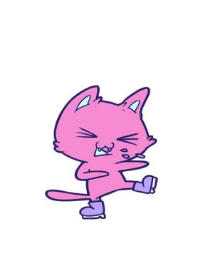 Çizmelerle tıslayan kedi çizgi filmlerinin hareketli animasyonları.