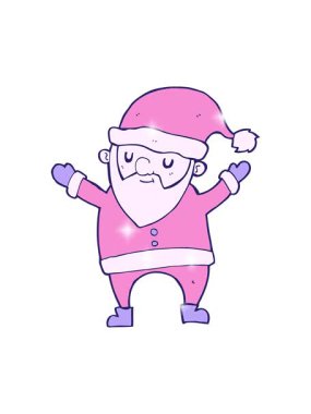 Karikatür dans eden Noel Baba 'nın ışıltı etkisi