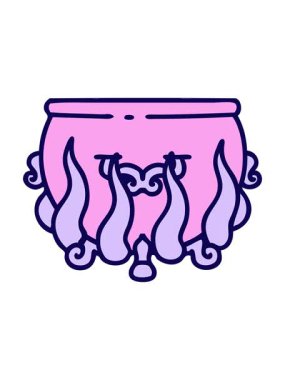 Yanmış bir kazanın dövme stili görüntüsünün neon ışık efekti canlandırması