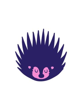 Dikkate değer çizgi film animasyonu. Çivili kirpi karalaması.