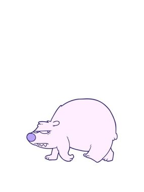 Sevimli kutup ayısı çizgi filminin animasyonunu genişletiyorum.