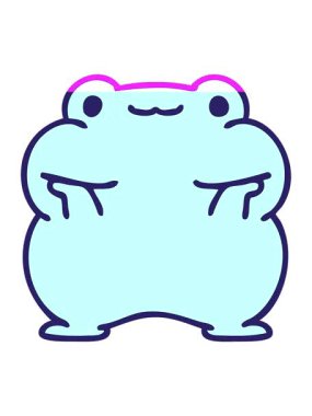 Bir kurbağa çizgi filminin animasyonunu canlandır.