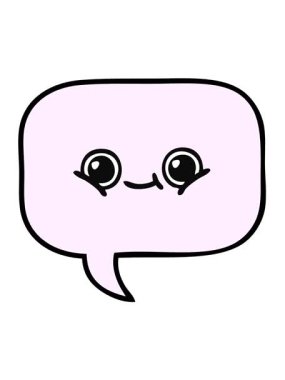 Konuşma baloncuğu çizgi filminin hareketli animasyonunu oynat