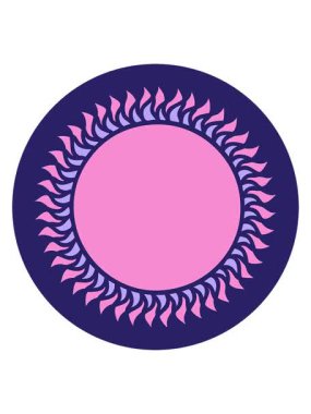 Klasik dövmeli güneşin hareketli animasyonu