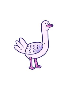 Parlak renkli kuşun çizgi filminin dönen hareketi