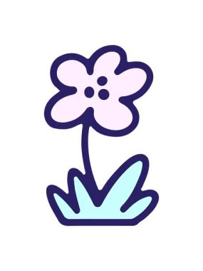 sevimli basit çiçek tasarımının pixelize etkisi canlandırması