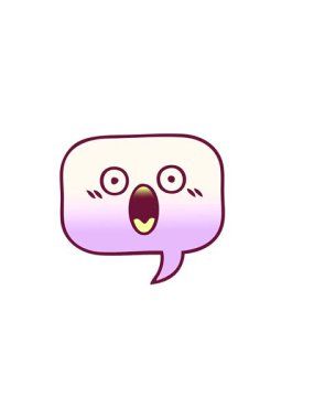 Parlak renkli bir konuşma baloncuğunun gradyan gölgeli çizgi filminin yatay titreşimli animasyonu