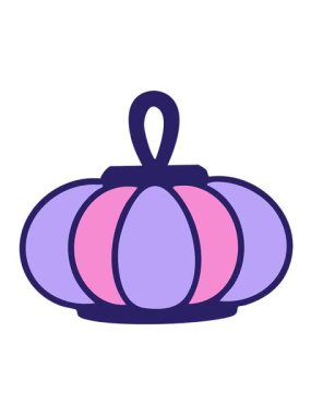 Japon tarzı renkli kağıt fenerin hareketli animasyonu