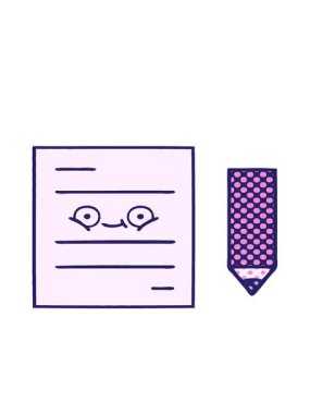 Sınav kağıdının çizgi roman tarzı hareketli animasyonu