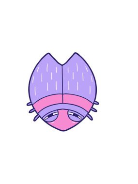 Tatlı çizgi film hatasının yatay titreşimli animasyonu