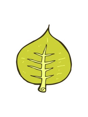 Çizgi film yaprağının renk animasyonu değişiyor