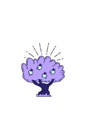 Geleneksel dövme stili elma ağacının yükselişi ve yüzen animasyonu