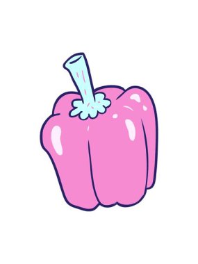 karikatür taze organik biberin animasyonunu durdurup duraklat