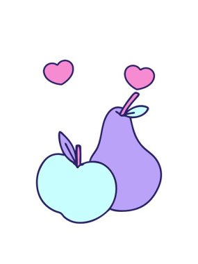 dönen kalpler elma ve armut çizgi filminin animasyonu
