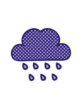 Fırtına yağmuru bulutunun çizgi filminin hareketli animasyonu