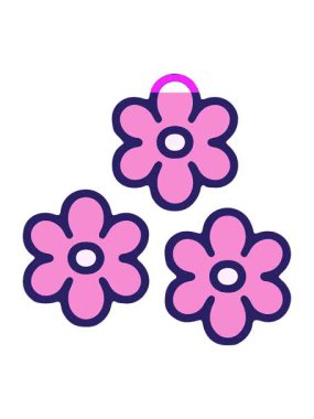 bir çiçeğin çizgi film elementinin canlandırmasını çalıştır