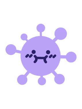 Şirin, belirsiz virüsün titreşimli hareketli animasyonu