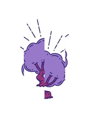 Geleneksel dövme stili ağaç çiziminin bölünmüş hareket animasyonu