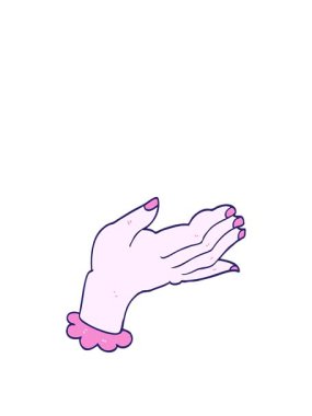 Çizgi film ellerinin animasyonunu uzatıyorum.